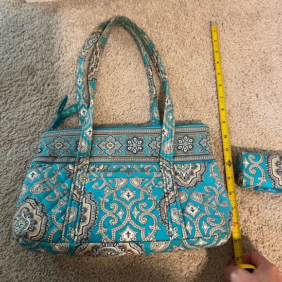 VERA BRADLEY 2 pc Totally Turq Small purse & Lipstick case - Picture 7 of 10